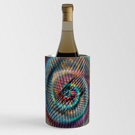 Color Sound-2 (rainbow gasoline spiral splatter) Wine Chiller
