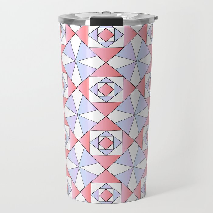 symetric patterns 71 -mandala,geometric,rosace,harmony,star,symmetry Travel Mug