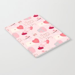 Valentine's Day Romantic Pattern Notebook
