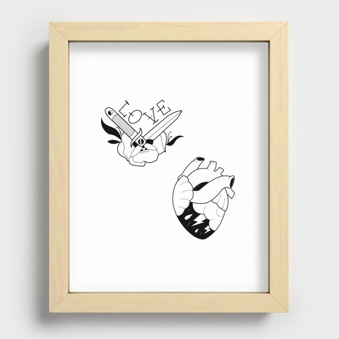 Love/Kills Recessed Framed Print