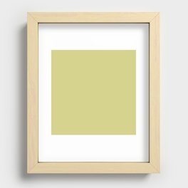 PRIMAVERA GREEN COLOR. Light Olive Solid Color Recessed Framed Print