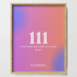 Gradient Angel Numbers: 111 intuition  Serving Tray