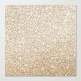 Gold Glitter Sparkle Shimmer Girly Glam Luxe Canvas Print
