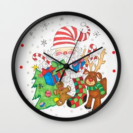 Jolly Santa  Wall Clock | Toys, Ink Pen, Holiday, Drawing, Santa, Christmastree, Christmastoys, Christmas, Jollysanta 