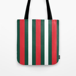 Italy Flag Stripes Green Red Stripped Print Tote Bag