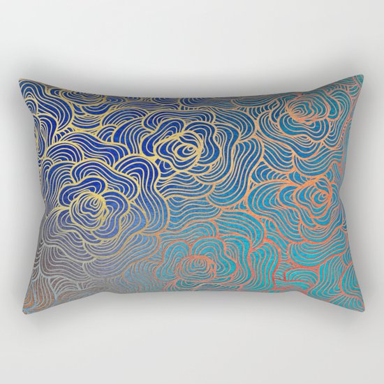 Abstract Roses Rectangular Pillow