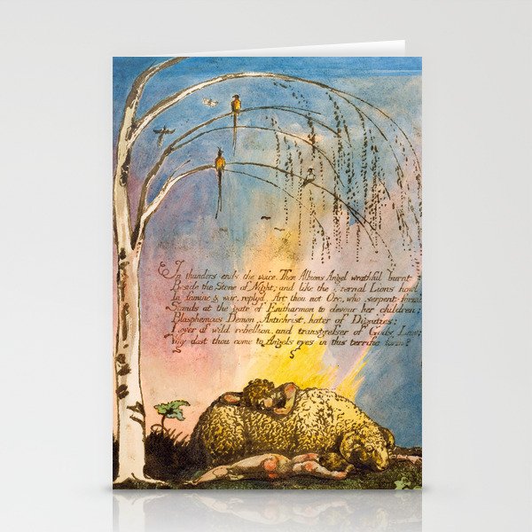 Art from "America: A Prophecy" by William Blake (1793) Stationery Cards