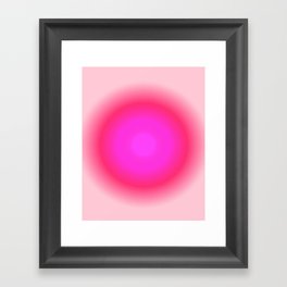 Pink Glow Gradient Aura Framed Art Print