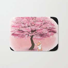 Cherry Blossom Pink Trees Shiba Inu Paws Bath Mat | Pets, Redbud, Inu, Cherry, Blossom, Dachshund, Ree, Paw, Dogs, Graphicdesign 