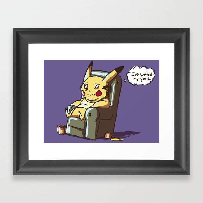 Pikach used Selfdestruct Framed Art Print