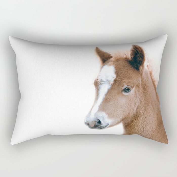 Baby Horse, Foal, Farm Animals, Art for Kids, Baby Animals Art Print By Synplus Rectangular Pillow