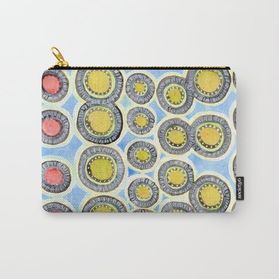 Yellow and Red Sunshine Pattern Carry-All Pouch