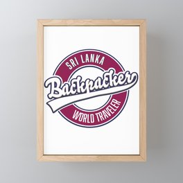Sit Lanka backpacker world traveler logo Framed Mini Art Print