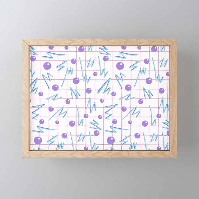 Laser Grid Framed Mini Art Print