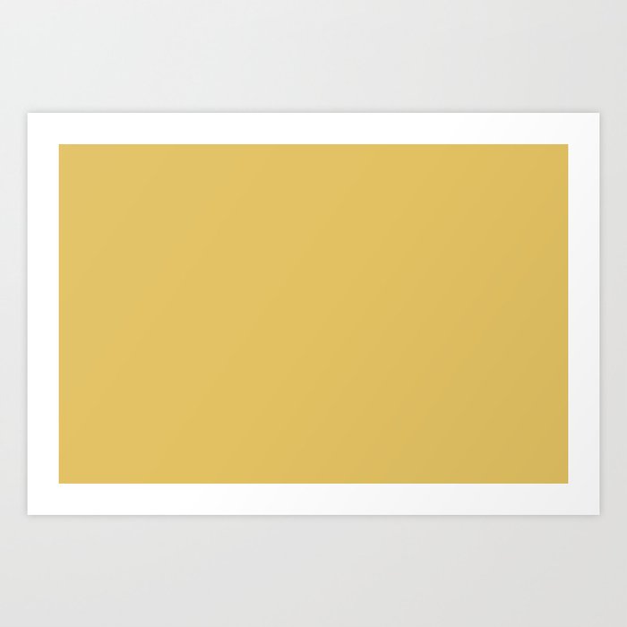 Golden Yellow Solid Hue - 2022 Color - Shade Pairs Dunn and Edwards  Candelabra DE5431 Art Print by Simply Solids Now Over 3800 Colors For Y |  Society6