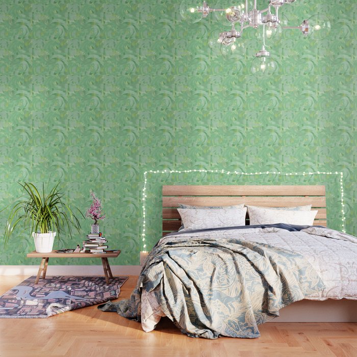 Minty Green Wallpaper By Talins Society6