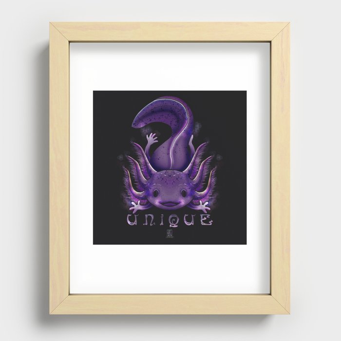 Axolotl: "Unique" Recessed Framed Print