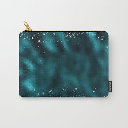 Teal Holographic Glitter Pretty Glam Turquoise Sparkling Carry-All Pouch