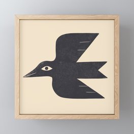 Minimal Blackbird No. 1 Framed Mini Art Print