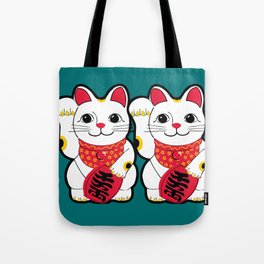  Maneki-Neko Japanese Lucky Cat Tote Bag
