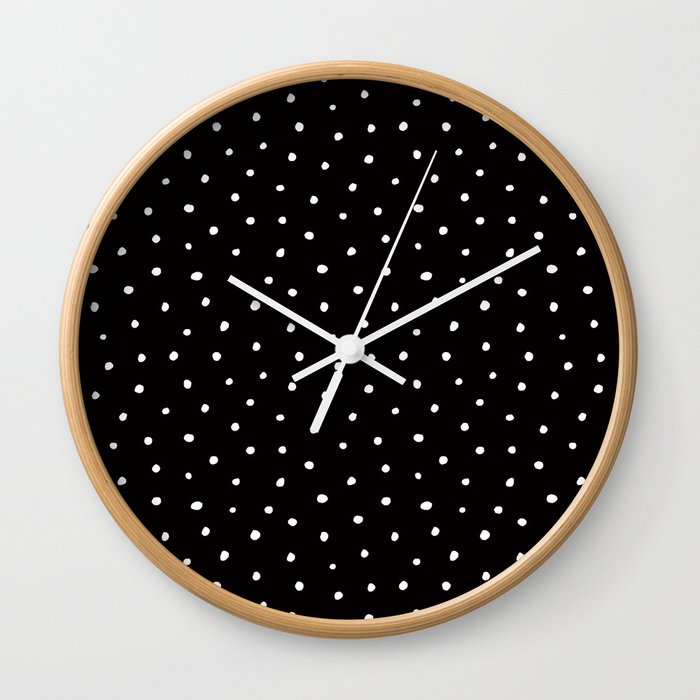 Minimal Small White Polka Dots On Black Mix Match With