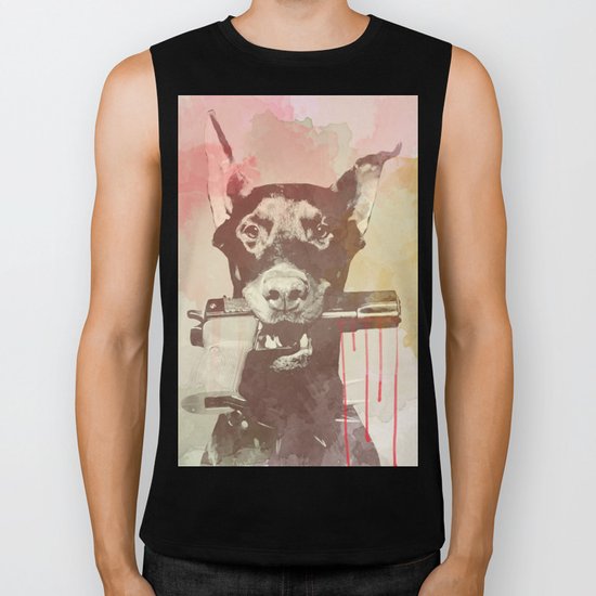 killer dog Biker Tank