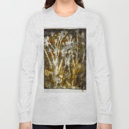 Wild flowers ocher - botanical print Long Sleeve T-shirt