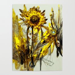 Sunflower Force - Beauty in the Detail (Abstract Art Take Three) Poster