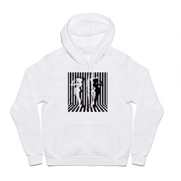 Hypnotic Girls Black and White with Roses Hoody