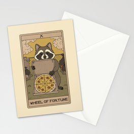 Wheel of Fortune - Raccoons Tarot Stationery Card