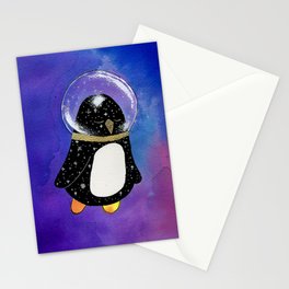 Space Penguin Stationery Card
