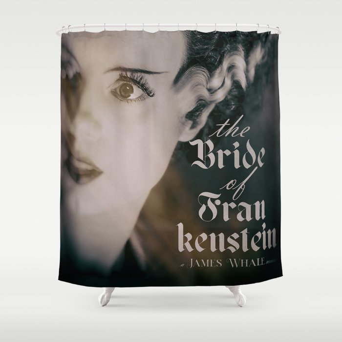 The Bride of Frankenstein, vintage movie poster, Boris Karloff cult horror  Shower Curtain by Stefanoreves