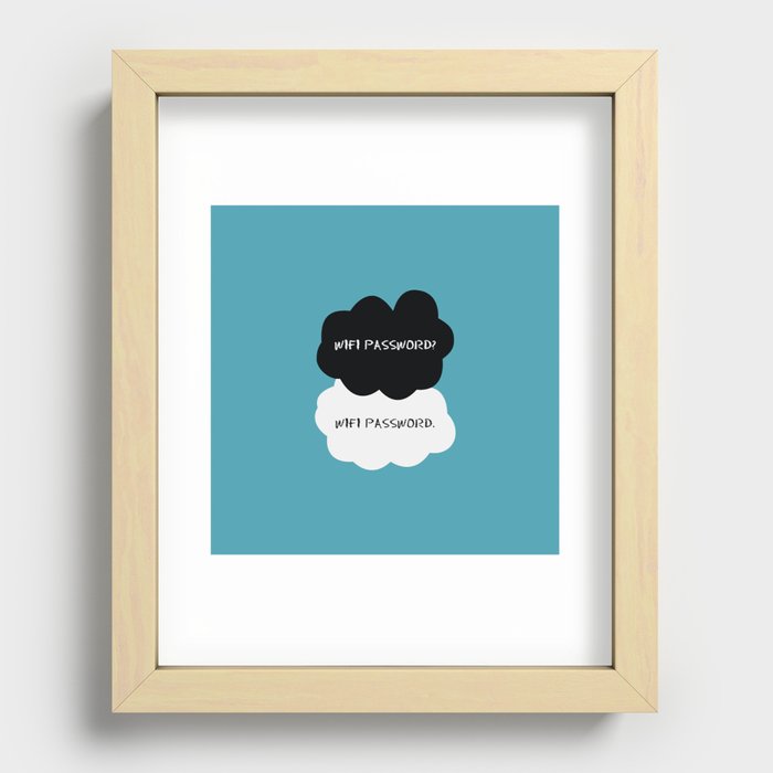 Wifi Password Recessed Framed Print