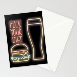 Fuck your diet Stationery Cards