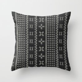 arrow & cross - black Throw Pillow