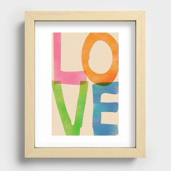 LOVE Recessed Framed Print