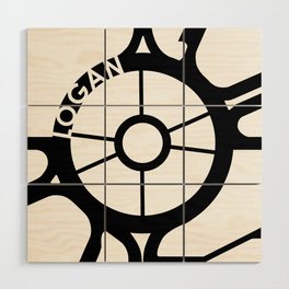 Logan Circle - Black & White Wood Wall Art