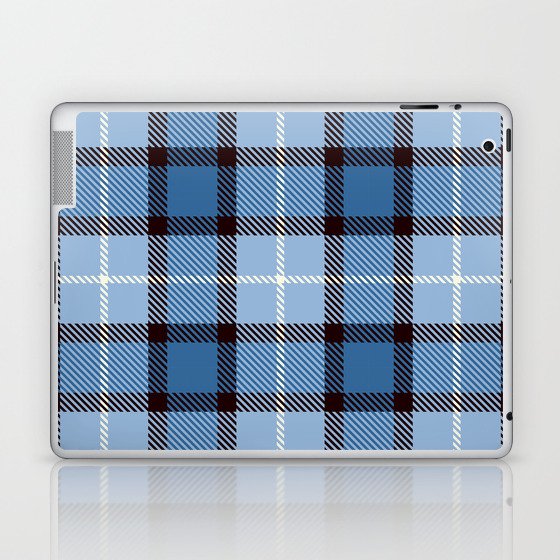 Blue Square Pattern Laptop & iPad Skin