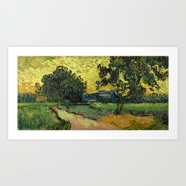 Vincent Van Gogh : Landscape at Twilight Art Print