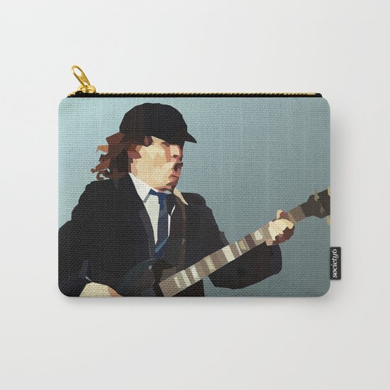 Low Polygon Portrait of Angus Young Carry-All Pouch