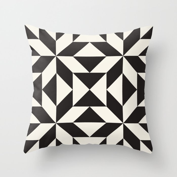 Black and White Expansion Throw Pillow