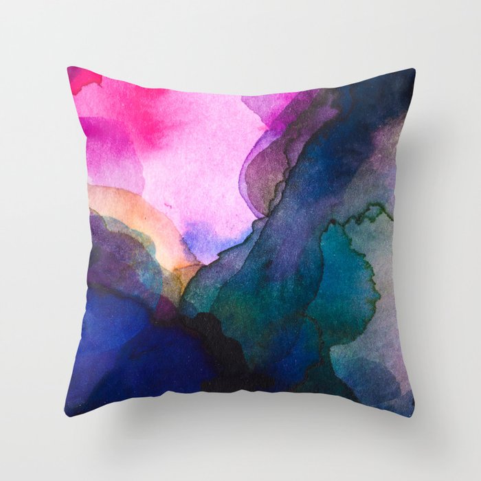 Color layers 4 Throw Pillow
