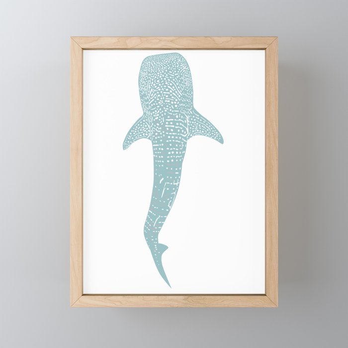 Whale Shark Framed Mini Art Print