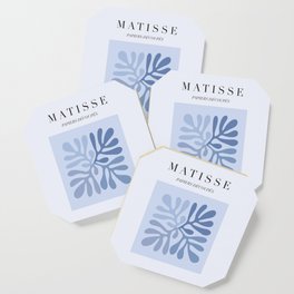 Blue Matisse Exhibition Poster – Light Blue Henri Matisse Cut Outs Vintage Poster Matisse Coaster
