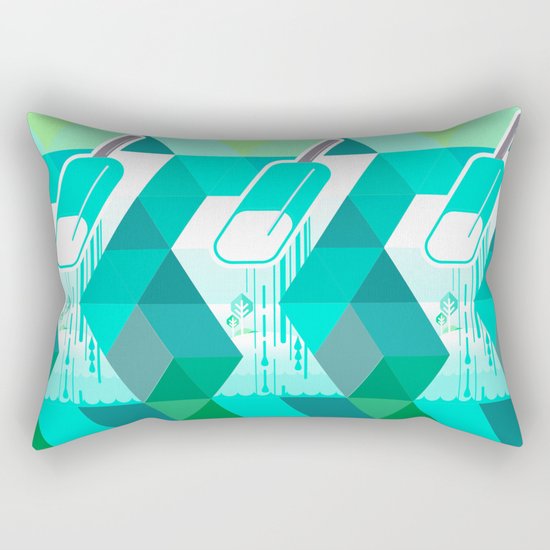 Blue Raspberry Popsicle Rectangular Pillow