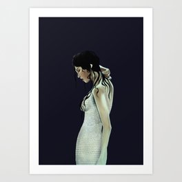 白素貞 | Bai Su Zhen | Madame White Snake Art Print | Painting, People, Illustration, Digital 