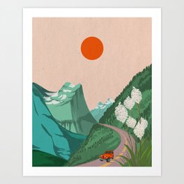 Mountain Sunset Art Print