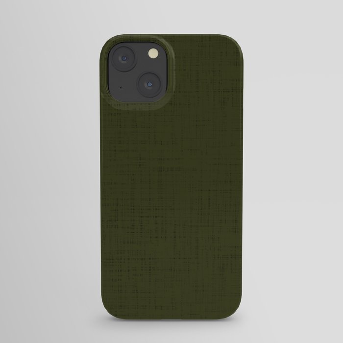 Dark olive textured. 2 iPhone Case