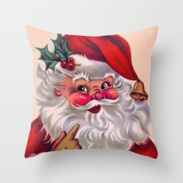 Cute vintage santa claus 2 Throw Pillow