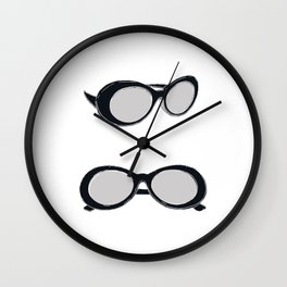 60s Black Retro Sunglasses | Mod Wall Clock